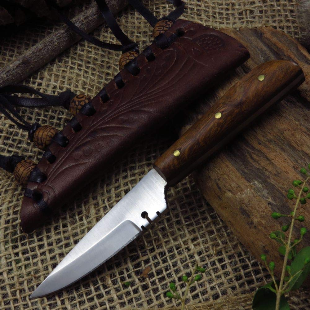SZCO Supplies Small Patch Knife - Compact Outdoor Survival Knife with Sheath for Camping, Hiking & Bushcraft | Stainless Steel Blade & Ergonomic Handle