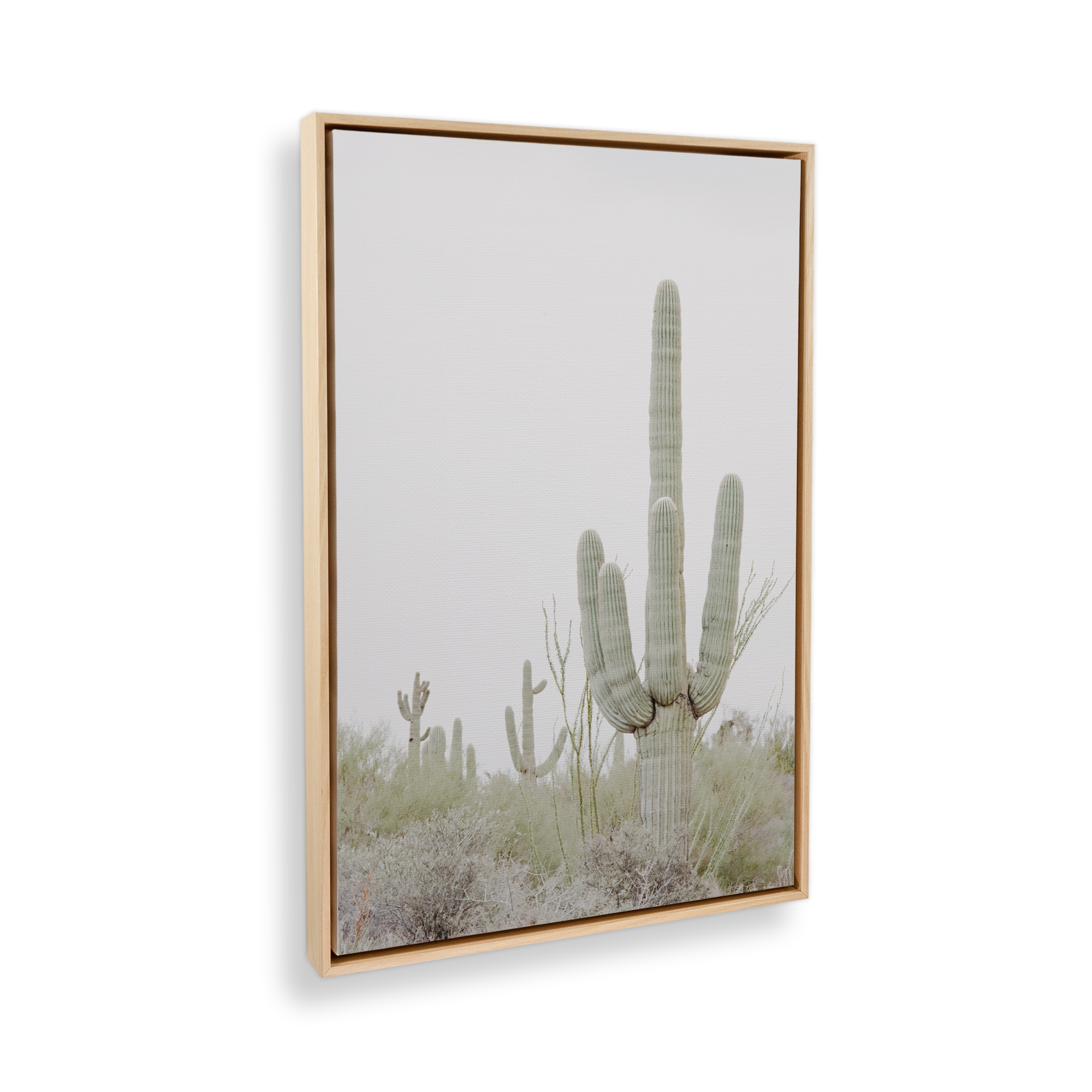 Desert Cactus Wall Art - Hand Painted Canvas Print for Home & Office Decor - Perfect for Living Room, Bedroom, or Southwestern Style Interior Design