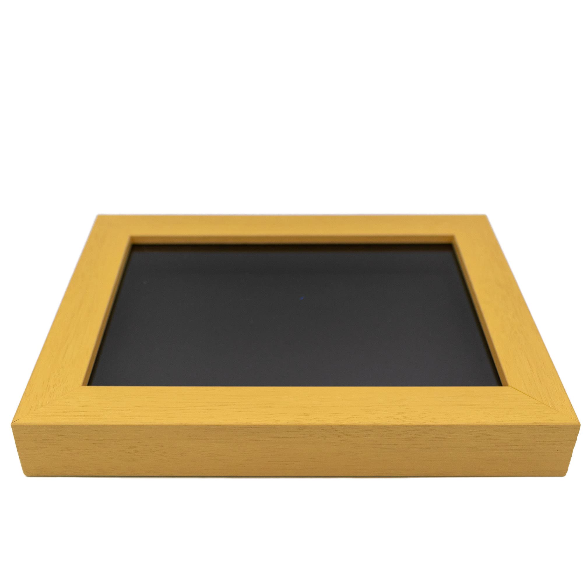 Natural 20x20 Inch Wooden Shadow Box Display Frame with Black Acid-Free Backing & UV Protective Acrylic - 3/4