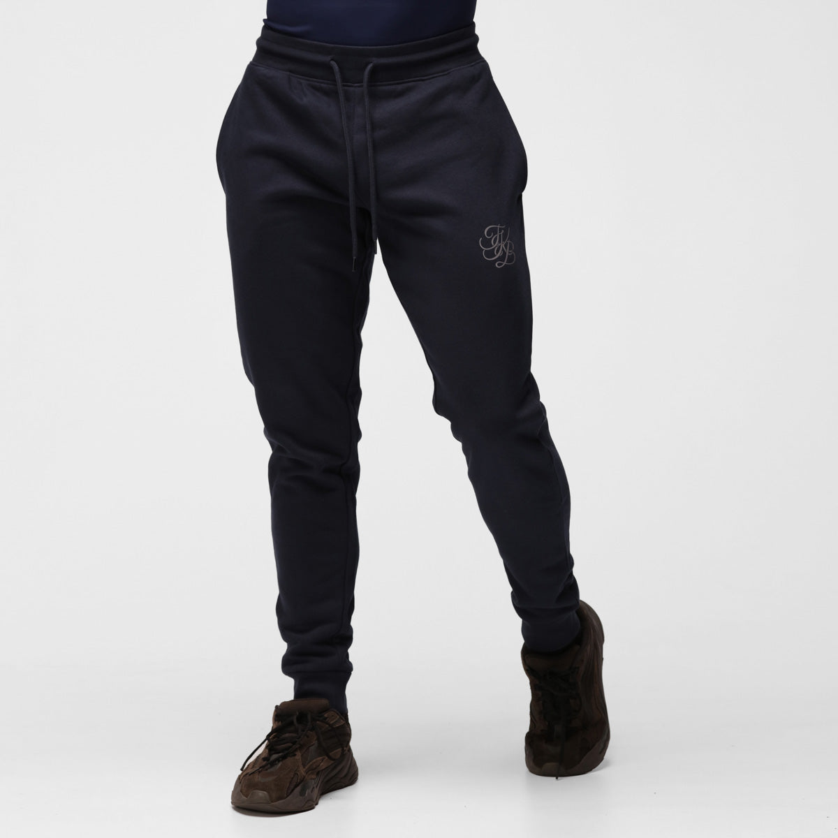 Premium TKB Men's Navy Blue Organic Cotton Joggers - Comfortable Lounge Pants for Home, Gym & Casual Wear