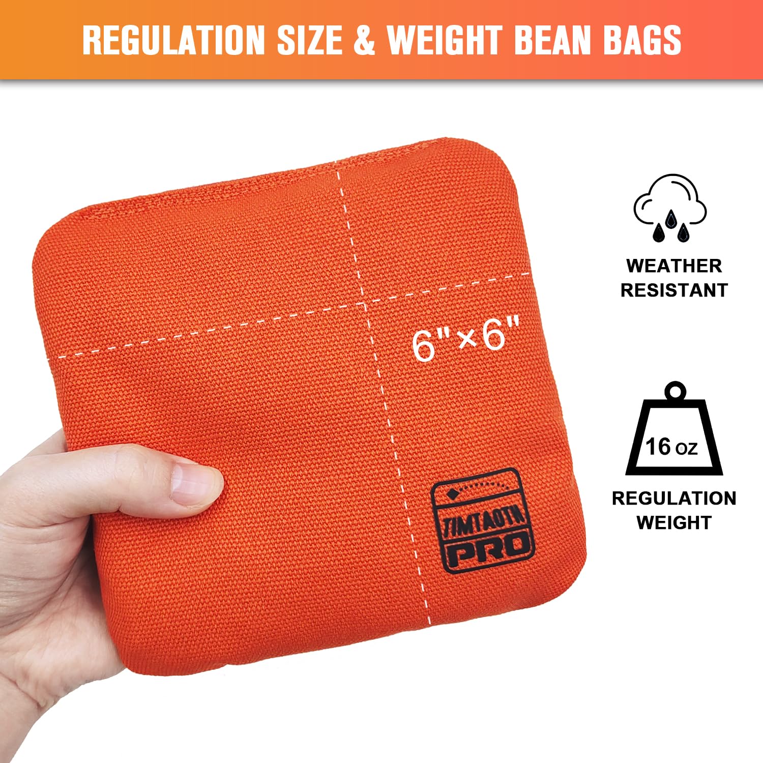 Professional Dual-Sided Cornhole Bags Set of 8 - Regulation Size Bean Bags with Slick & Stick Sides for Outdoor Games, Tailgating, and Backyard Parties