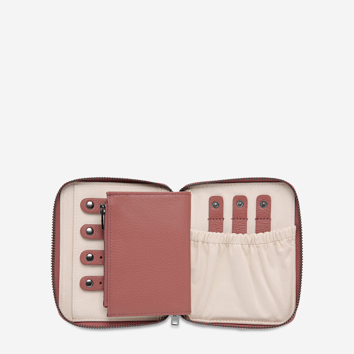 Elegant Dusty Rose Jewelry Case for Women - Premium Jewelry Organizer with Soft Lining - Perfect for Travel, Gifts & Home Storage