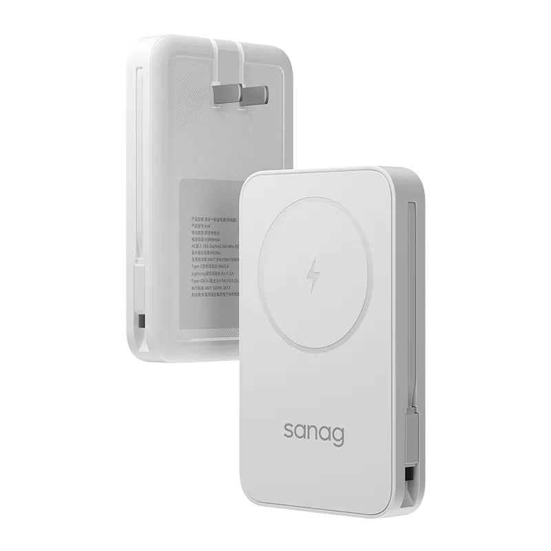 Sanag K69 Magnetic Wireless Fast Charging 10000mAh Portable Power Bank for iPhone 15/14/13/12, Samsung Galaxy - Perfect for Travel, Outdoor Adventures & Daily Commute