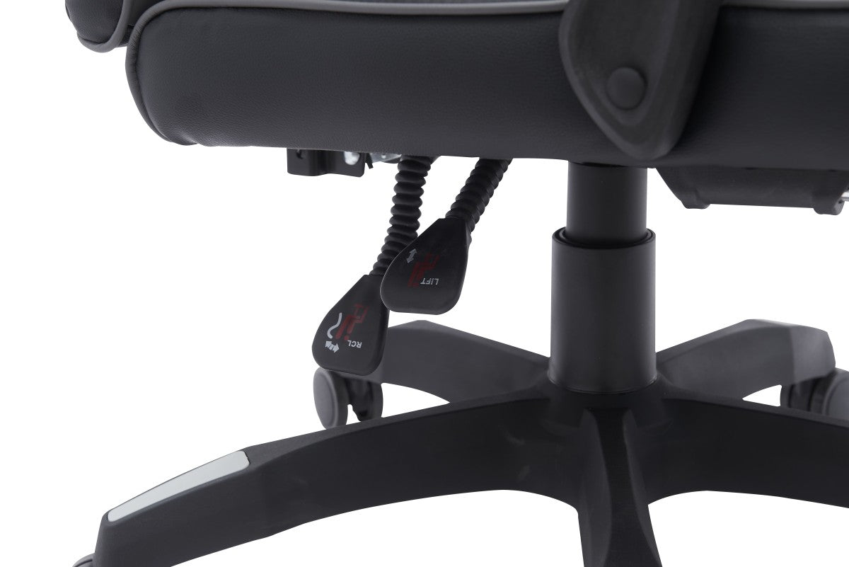 Premium Bentley Gaming Chair - Ergonomic Black & Grey Racing Style Seat for PC & Console Gamers - Perfect for Esports, Streaming & Long Gaming Sessions