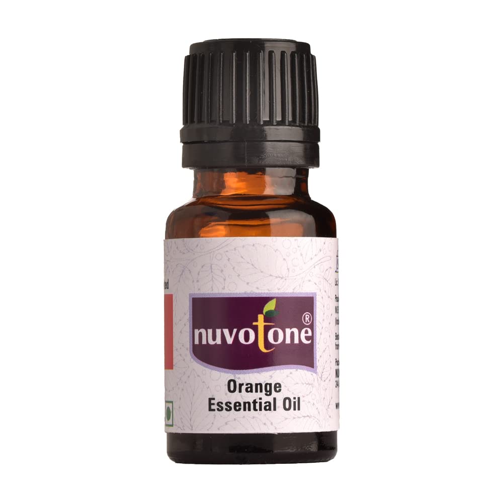 Nuvotone 100% Pure Natural Orange Essential Oil - 10ml for Aromatherapy, Diffusers & DIY Skincare
