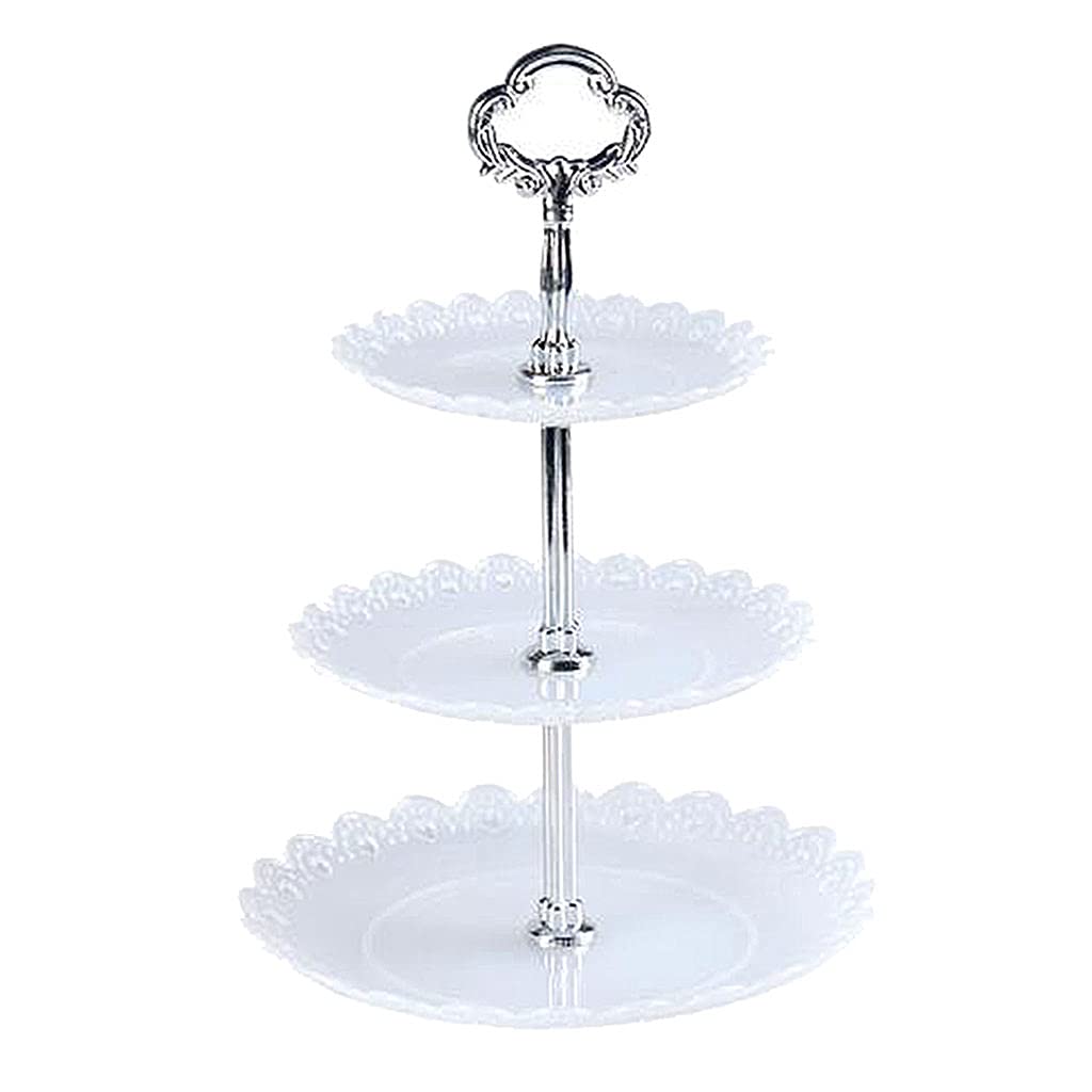 Milageto 10-Inch Clear Wavy Edge Cake Stand - Elegant Dessert Display for Cupcakes, Cakes, and Pastries - Perfect for Weddings, Parties, and Home Decor