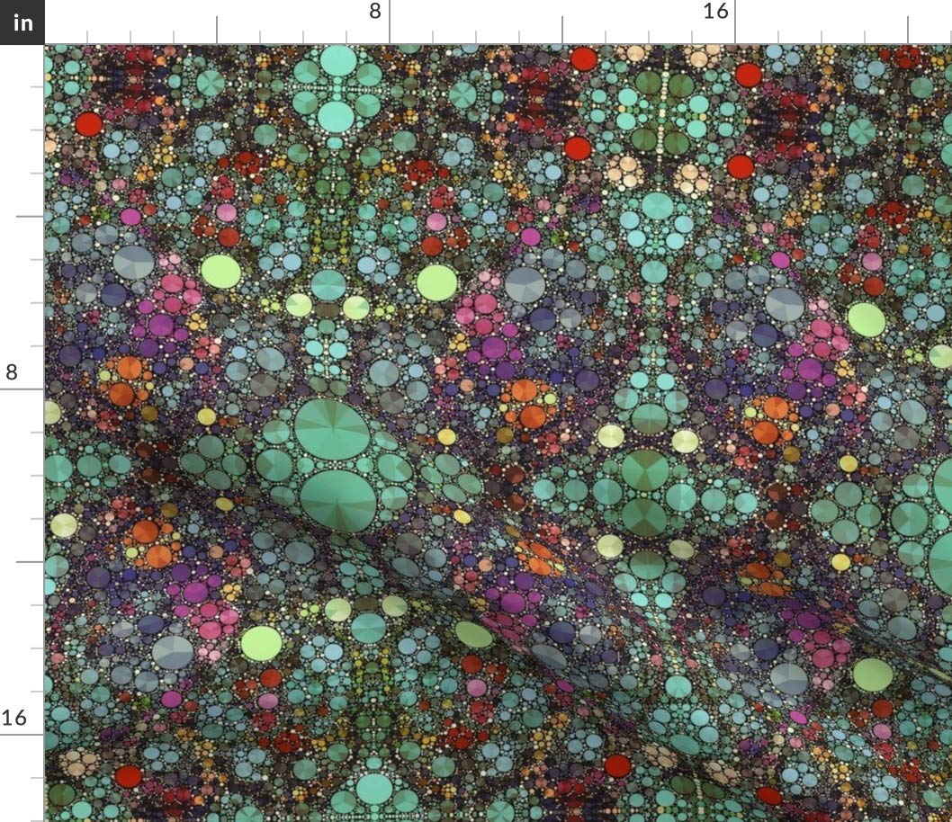 Time Bubbles Damask Spots Geek Chic Circles Abstract Printed Petal Signature Cotton Fabric - Fat Quarter for Sewing, Quilting, Apparel & Home Decor | Spoonflower Premium Fabric for DIY Crafts, Fashion Design and Unique Home Accents