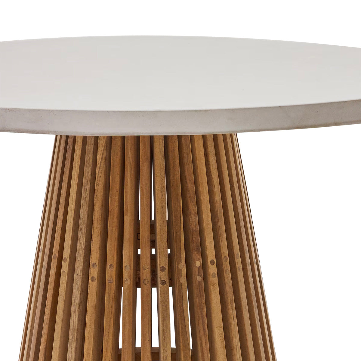 Alcaufar 48 Inch Outdoor Round Table - Weatherproof Patio Dining Table for Garden, Backyard, Poolside - Perfect for Outdoor Entertaining & Family Gatherings