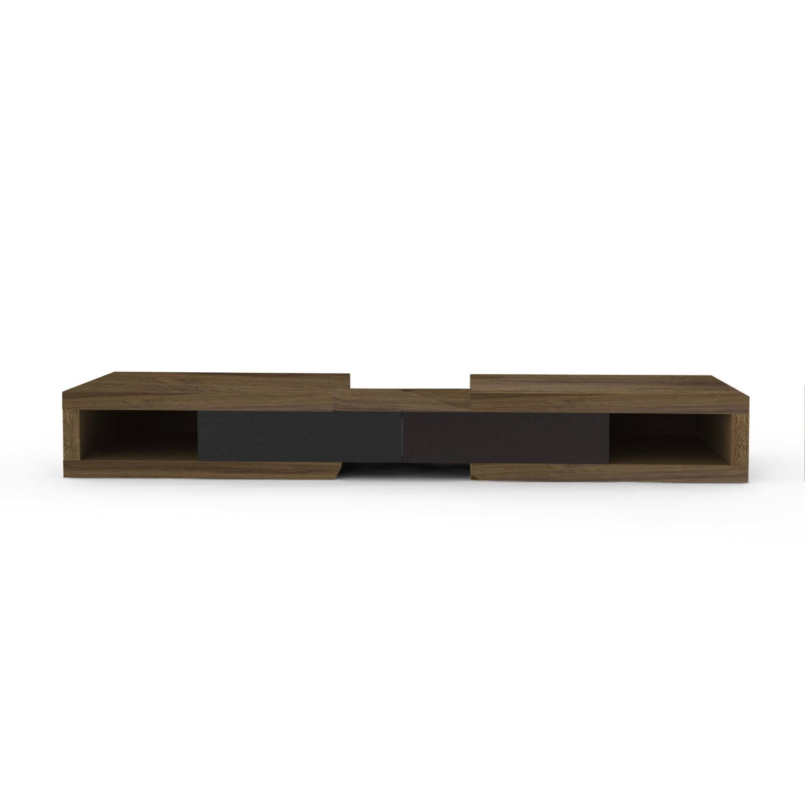 Tauris™ 250cm Split Expandable TV Stand in Dark Oak - Perfect for Living Room & Home Theater Setup