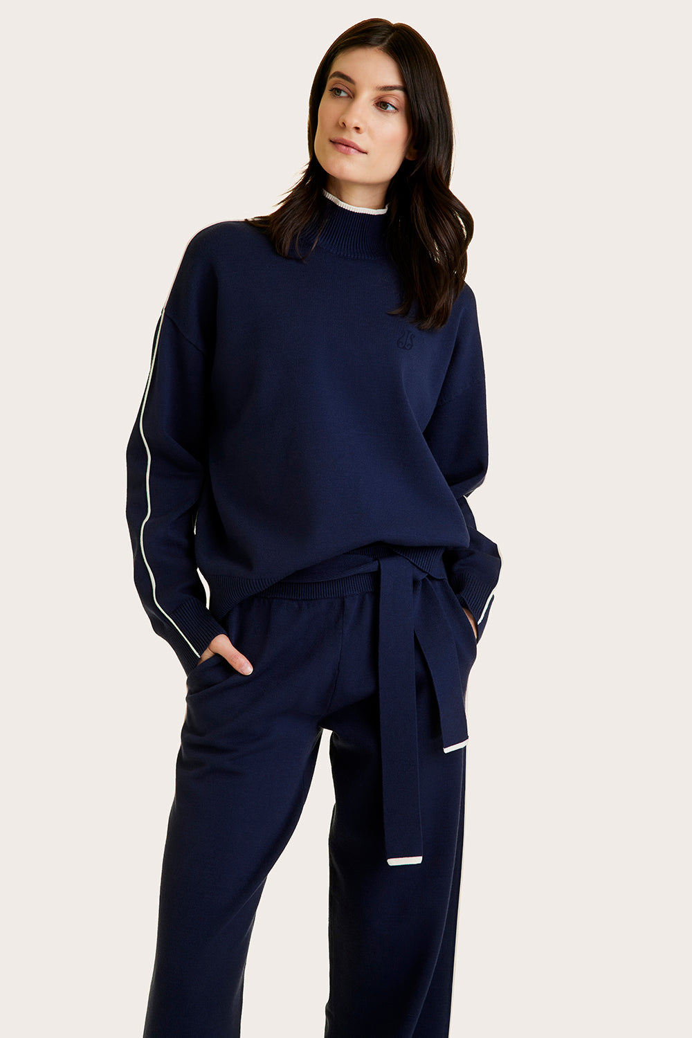 Stylish Framed Knit Mock Neck Sweater for Women - Cozy Winter Pullover for Casual Outfits & Office Wear