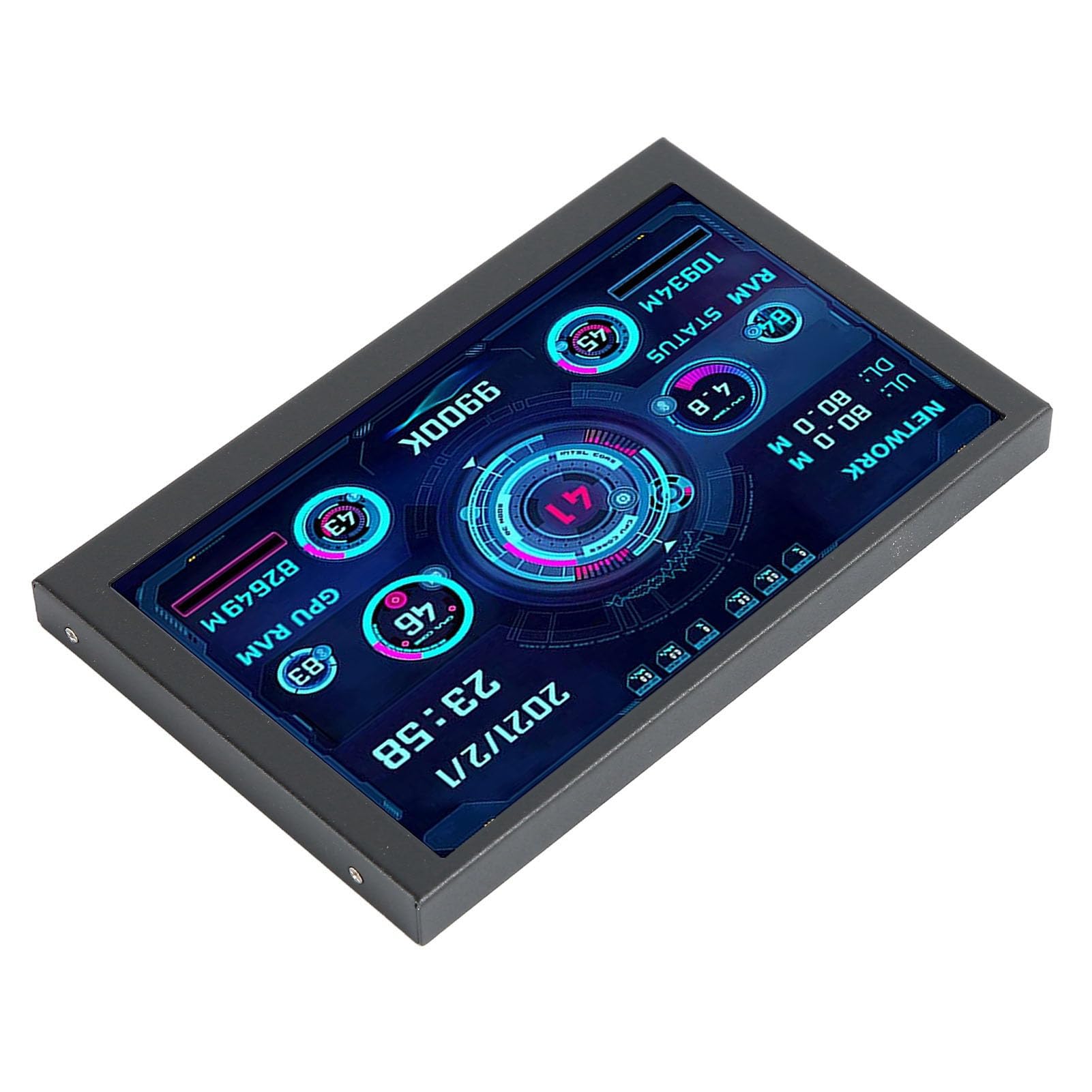 5 Inch CPU Temperature Monitor with Clear Display - RAM Usage & Theme Editor for PC Performance Tracking - Perfect for Gaming, Overclocking & System Monitoring