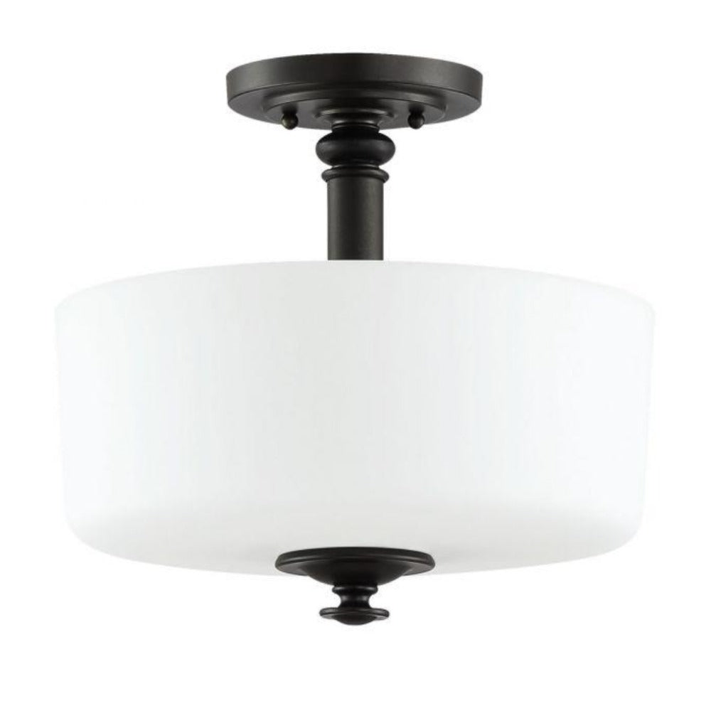 Morrison Semi Flush Mount Ceiling Light Fixture - Modern LED Lighting for Bedroom, Hallway & Kitchen - Dimmable & Energy Efficient Home Decor