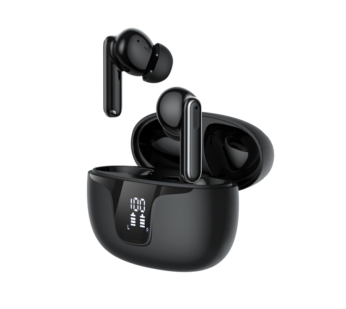 **Helm True Wireless 5+ Earbuds with Advanced ANC, HiFi Sound & Deep Bass – IPX5 Sweatproof, Secure Fit for Sports, Dual Mics, BT5.3 – Perfect for Workouts, Commuting & Travel**