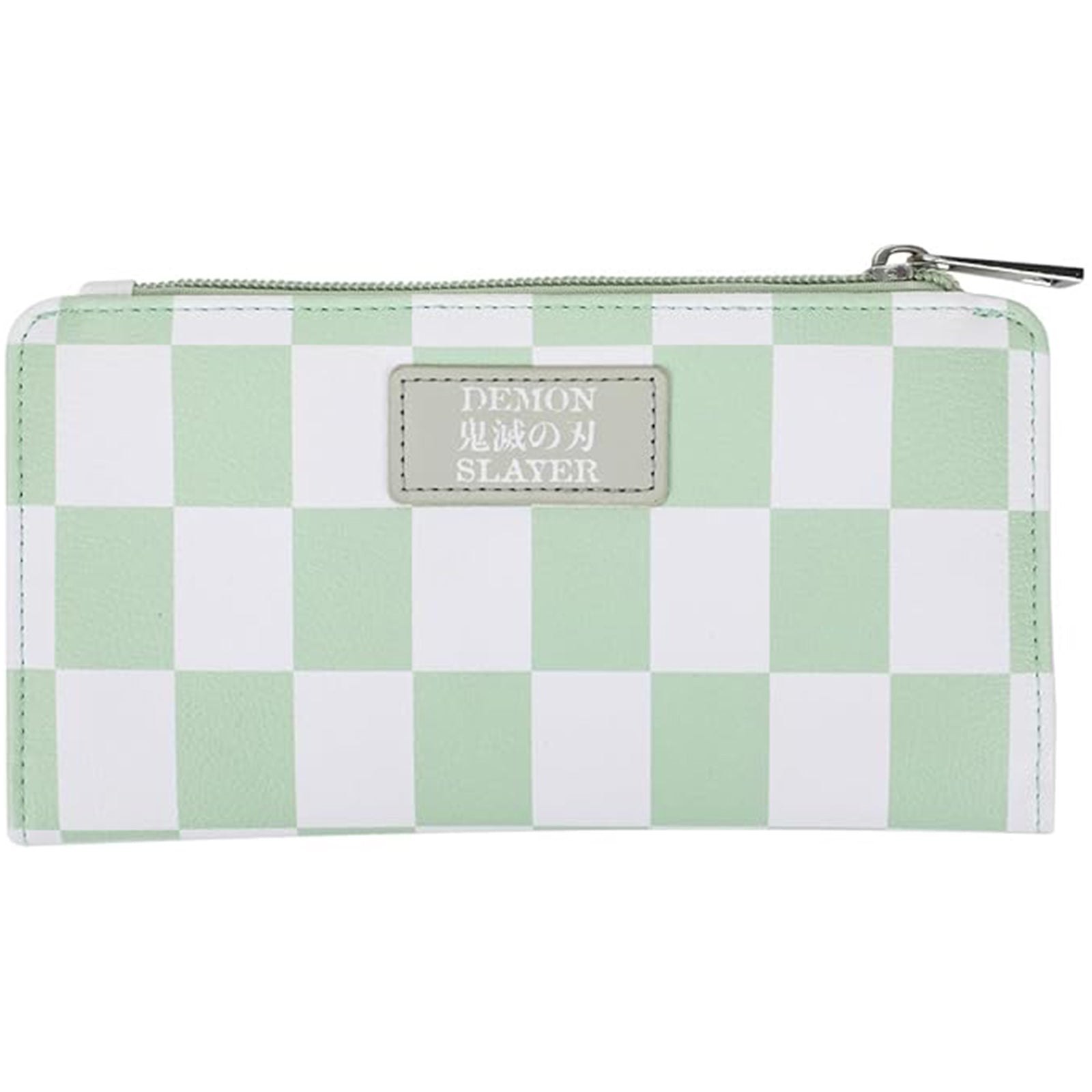 Bioworld Demon Slayer Anime Chibi Characters Checkered Bifold Wallet - Stylish Anime Accessory for Cosplay, Collectors & Everyday Use