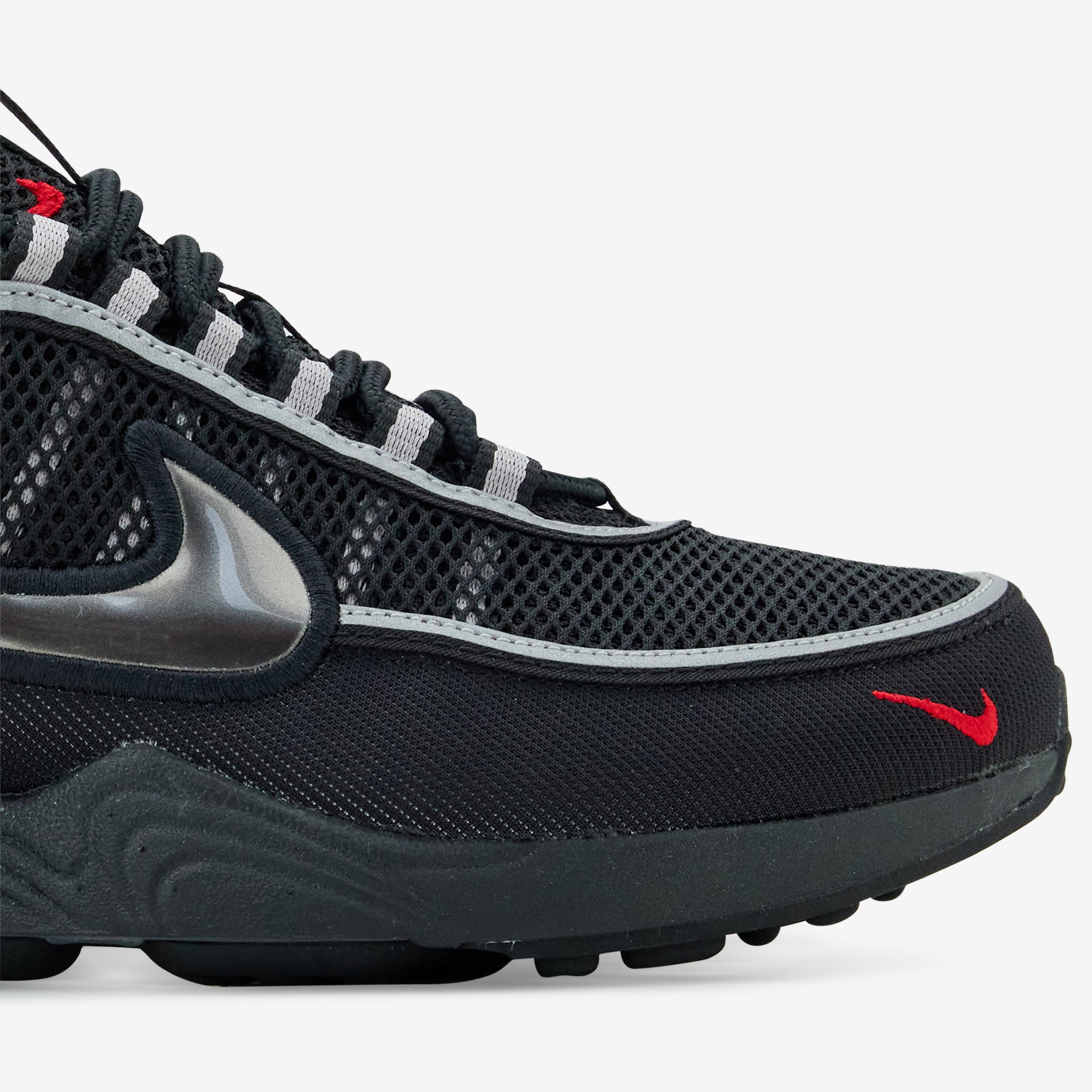 Nike Air Zoom Spiridon Running Shoes for Men - Black, Metallic Silver & Sport Red Colorways | Lightweight Cushioned Sneakers for Jogging, Gym & Casual Wear