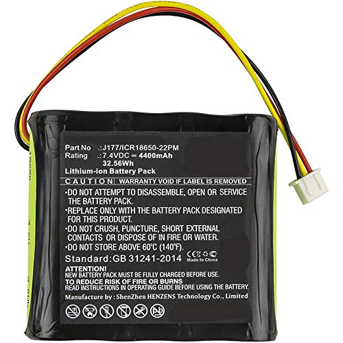 Synergy Digital Replacement Battery for Braven 850 Speaker - 7.4V 4400mAh Li-ion High Capacity Battery Compatible with Braven AE18650CM1-22-2P2S & J177/ICR18650-22PM - Perfect for Outdoor Adventures, Parties & Home Audio Use