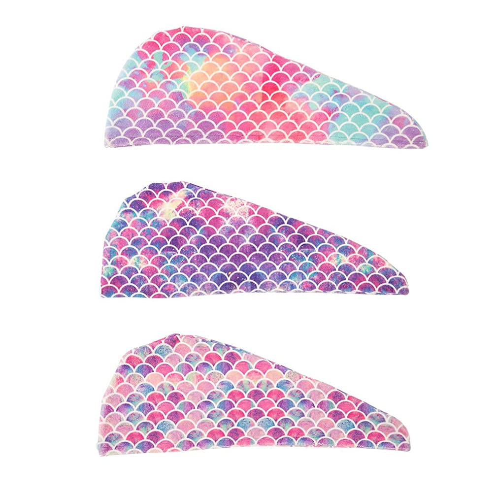 3pcs Quick Dry Hair Turban Towel Wrap - Super Absorbent Microfiber Bath Head Towel for Women, Pink - Perfect for Shower, Spa, Swimming & Post-Workout Hair Care