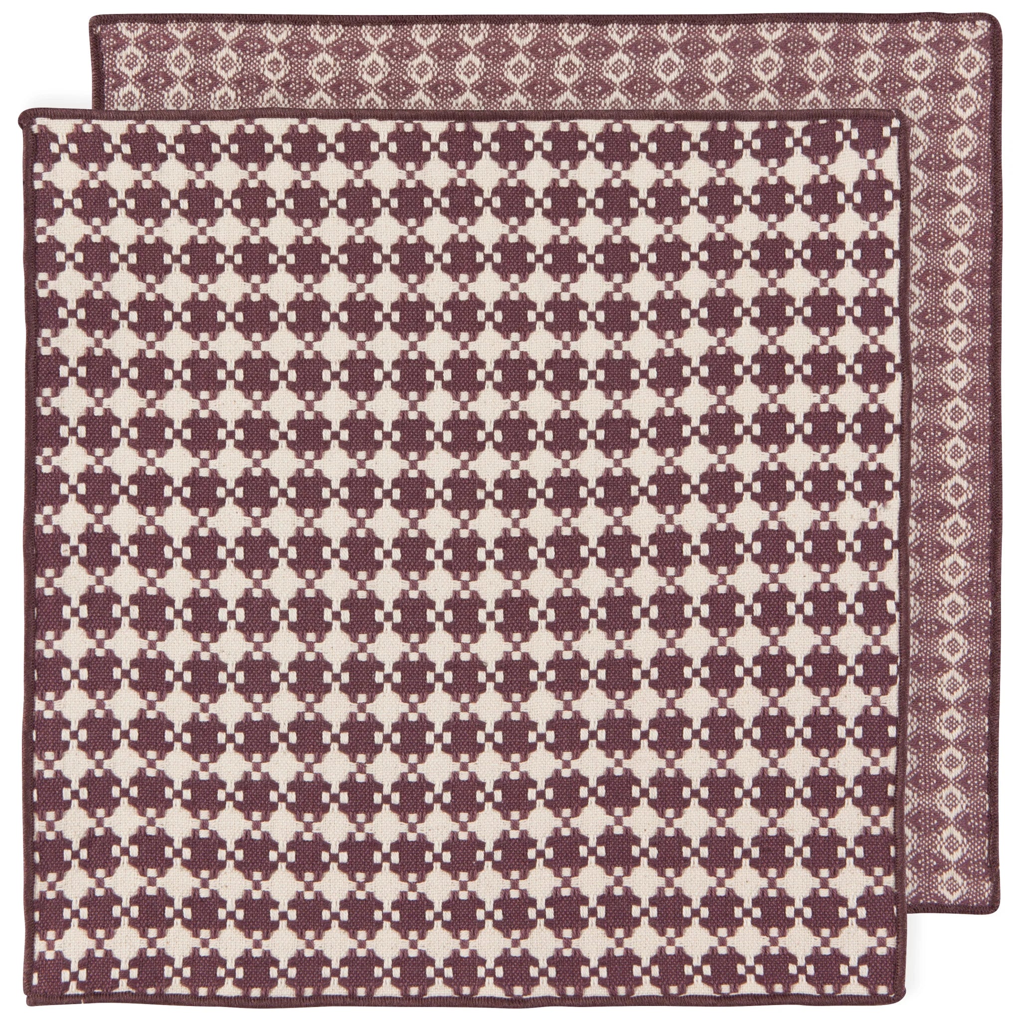 Premium Danica Heirloom Woven Dishcloths Set of 2 - Soft & Absorbent Plum Kitchen Towels for Dishes, Countertops & Cleaning - Eco-Friendly Cotton Home Essentials