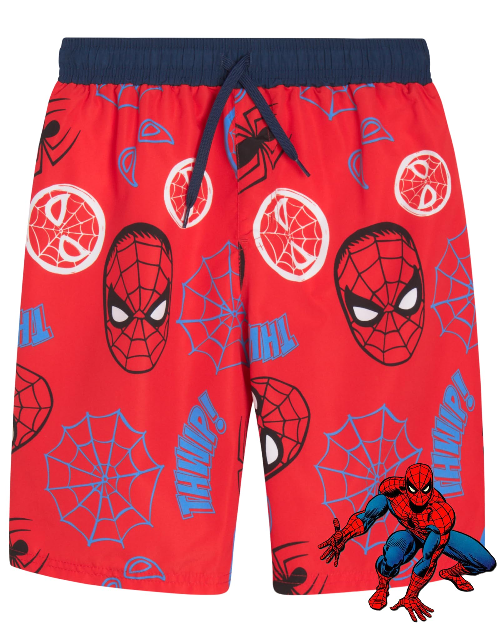 **Marvel Avengers Boys' Swim Trunks - Spider-Man, Captain America, Hulk, UPF 50+ Quick Dry Swim Shorts for Kids (2T-12) - Perfect for Pool, Beach & Summer Water Play**