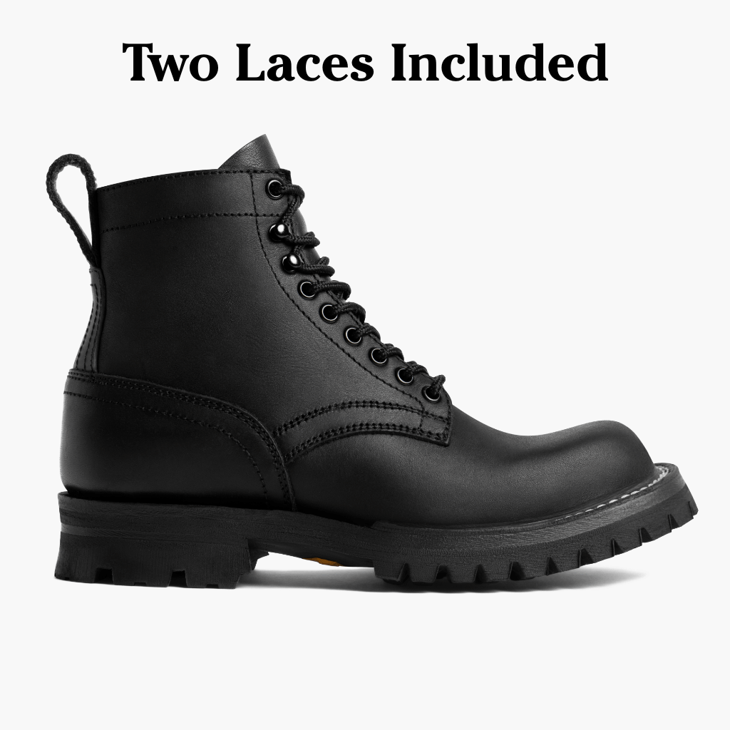 Men's Thunder Lace-Up Logger Boots - Black - Durable Work Boots for Construction, Hiking & Outdoor Activities
