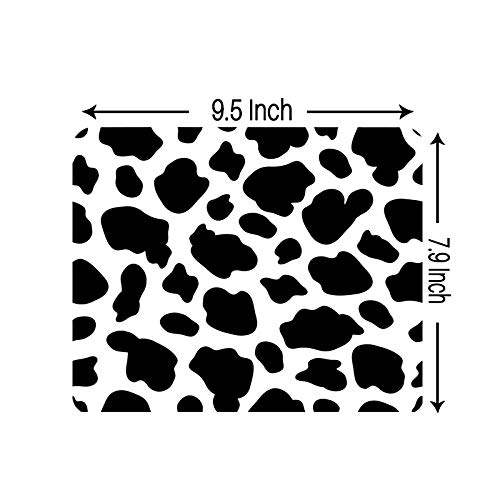 Premium Dalmatian Print Gaming Mouse Pad - Non-Slip Rubber Base, Thick Cushioned Surface (9.5x7.9 Inch) - Perfect for PC, Laptop & Office Work - Stylish Black & White Dog Spot Design for Gamers & Animal Lovers
