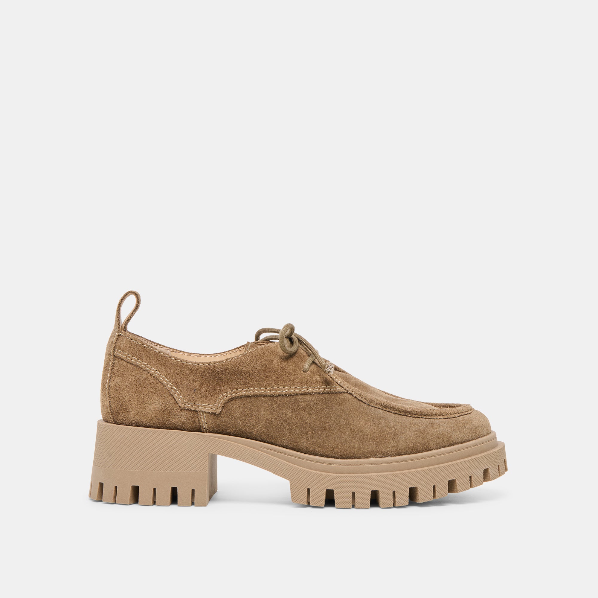 MILZA Loafers for Women - Olive Suede Slip-On Shoes - Comfortable & Stylish Casual Footwear for Work, Travel & Everyday Wear