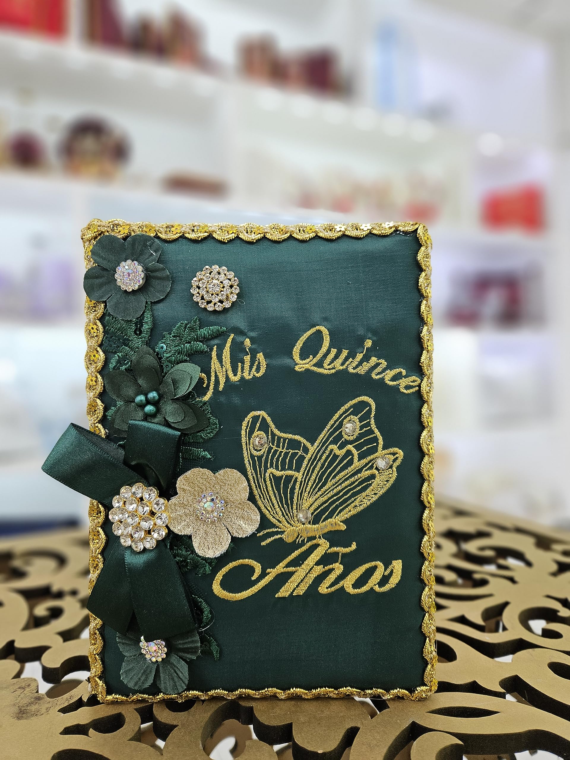Custom Made Quinceañera Guest Book Pillow - Butterfly Theme (Mariposa) Sweet 16 Accessories Set - Perfect for Quinceañeras, Birthday Decorations & Gift Ideas (A&C Quinceañeras and More)