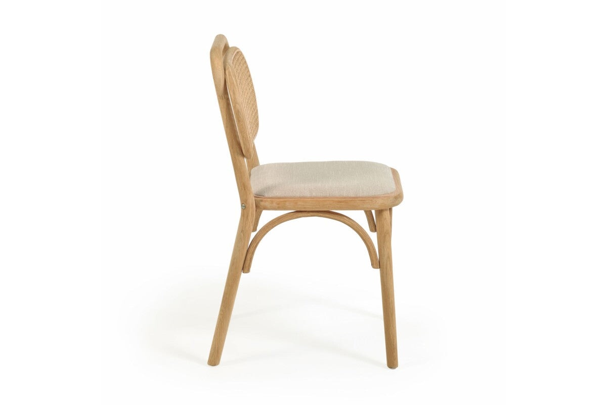 Como Dora Chair - Modern Accent Chair for Living Room, Bedroom & Office - Stylish Upholstered Armchair with Wooden Legs - Perfect for Reading, Relaxing & Home Decor