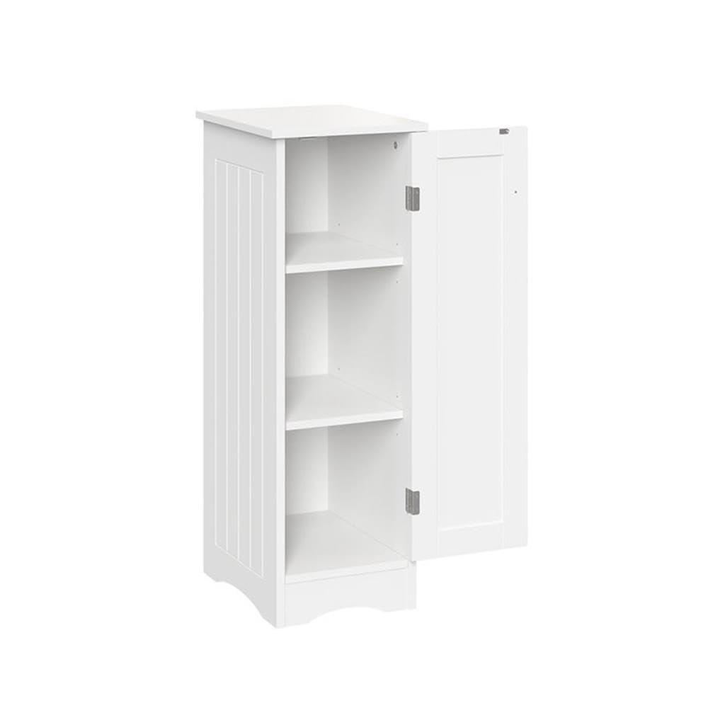 RiverRidge Ashland Slim Linen Cabinet White - Narrow Bathroom Storage Cabinet with 2 Adjustable Shelves - Space Saving Cabinet for Small Bathrooms, Bedrooms & Hallways - Perfect for Towels, Toiletries & Home Organization
