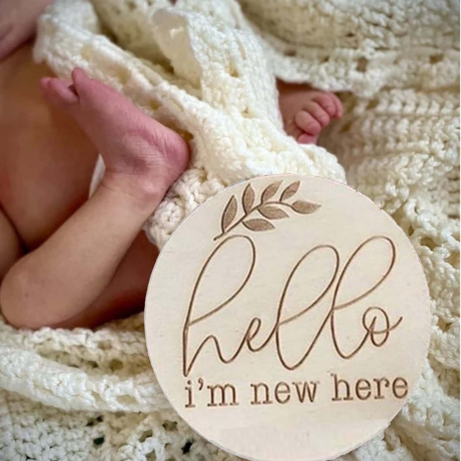 Personalized Wooden Baby Birth Announcement Sign - Newborn Photo Prop, Baby Shower Decor & Nursery Wall Art for Gender Reveal Parties & First Birthday Celebrations
