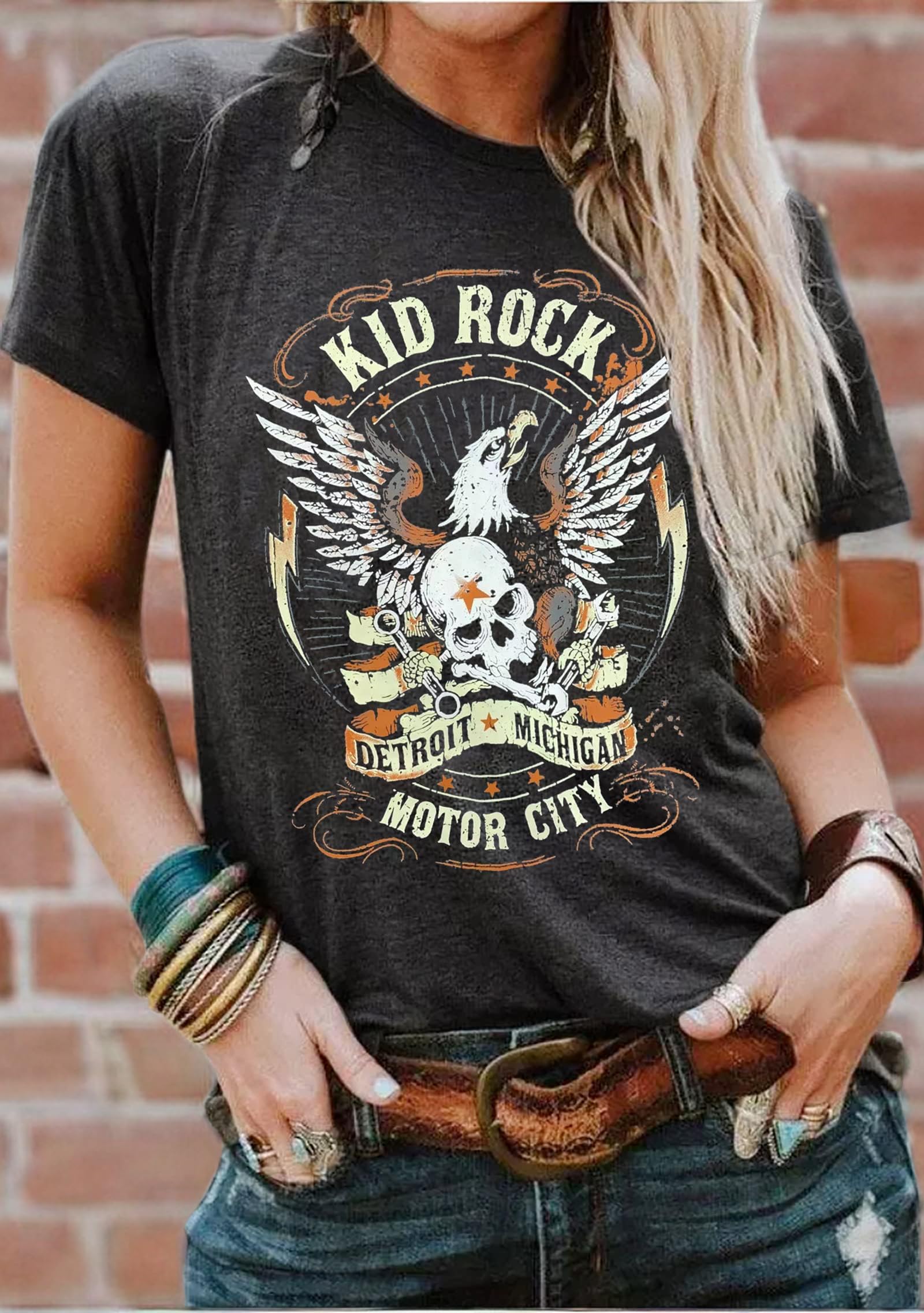 Vintage Rock and Roll T-Shirts for Women - Retro Band Tees, Country Music & Funny Concert Shirts - Soft Cotton Casual Summer Tops for Concerts, Festivals & Everyday Wear