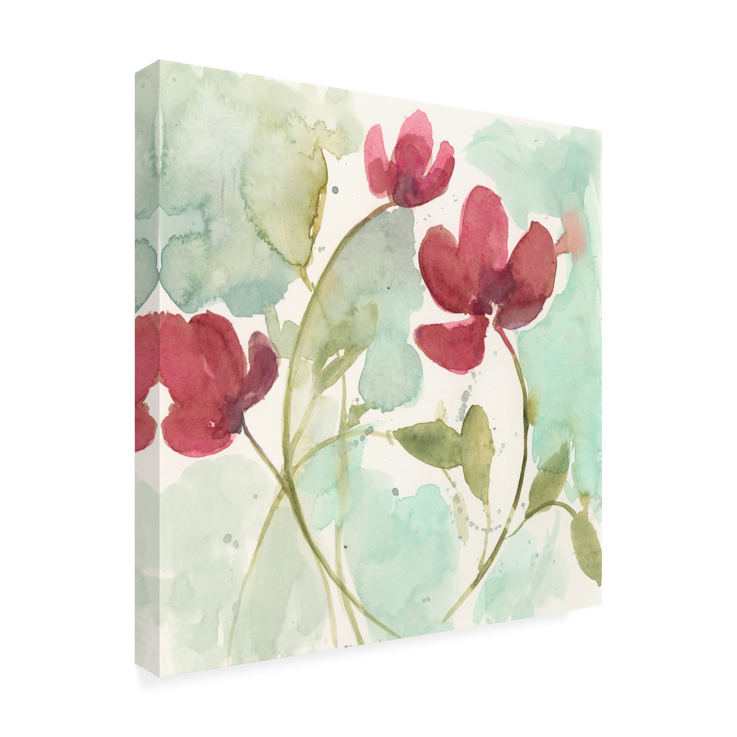Jennifer Goldberger 'Sweetheart Flowers II' Canvas Wall Art - Floral Home Decor for Living Room, Bedroom & Office - Handmade Premium Trademark Fine Art