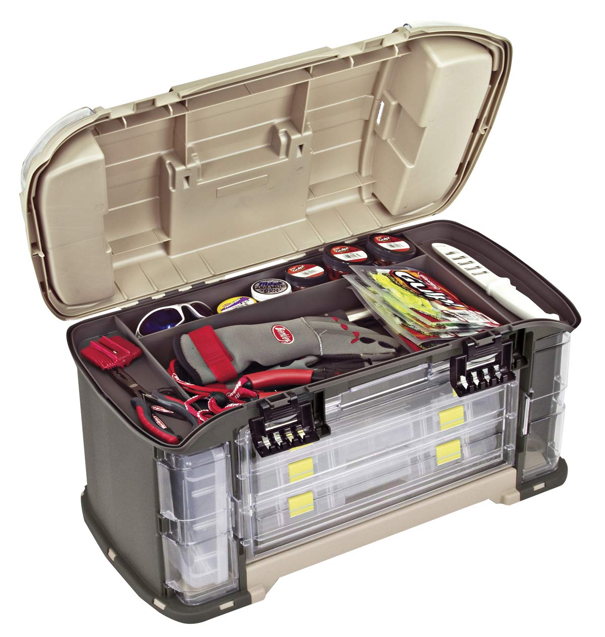 Plano 787 Guide Series Stowaway Tackle System - 7 Compartment Fishing Tackle Box with Angled Design | Premium Tackle Storage for Bass, Trout & Saltwater Fishing | Model 787010 | Perfect for Boat, Kayak & Shore Fishing