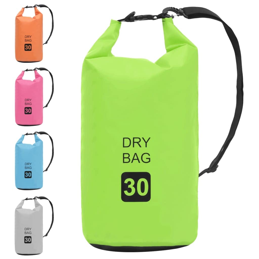 Waterproof Dry Bag with Zipper - Green PVC Waterproof Backpack for Boating, Kayaking & Water Sports | Durable Dry Sack for Camping, Hiking & Outdoor Adventures