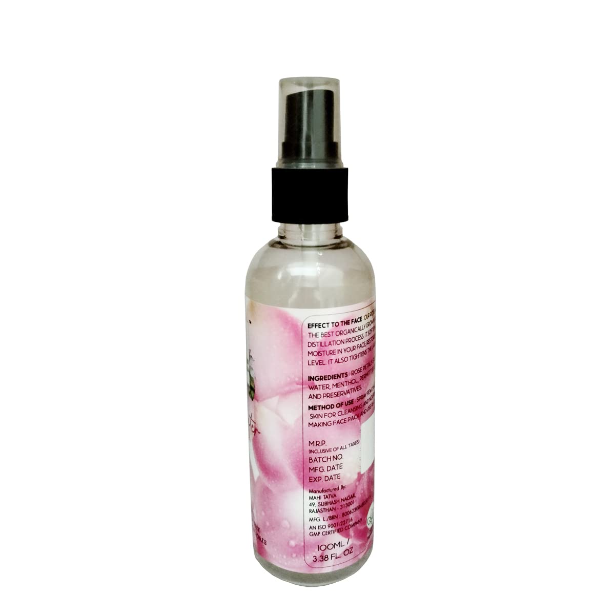 Mahi Tatva Pure Hydrosol Rose Water - 100% Natural Facial Toner & Skin Hydration Mist for Glowing Skin | Perfect for Daily Skincare, Makeup Setting & Aromatherapy