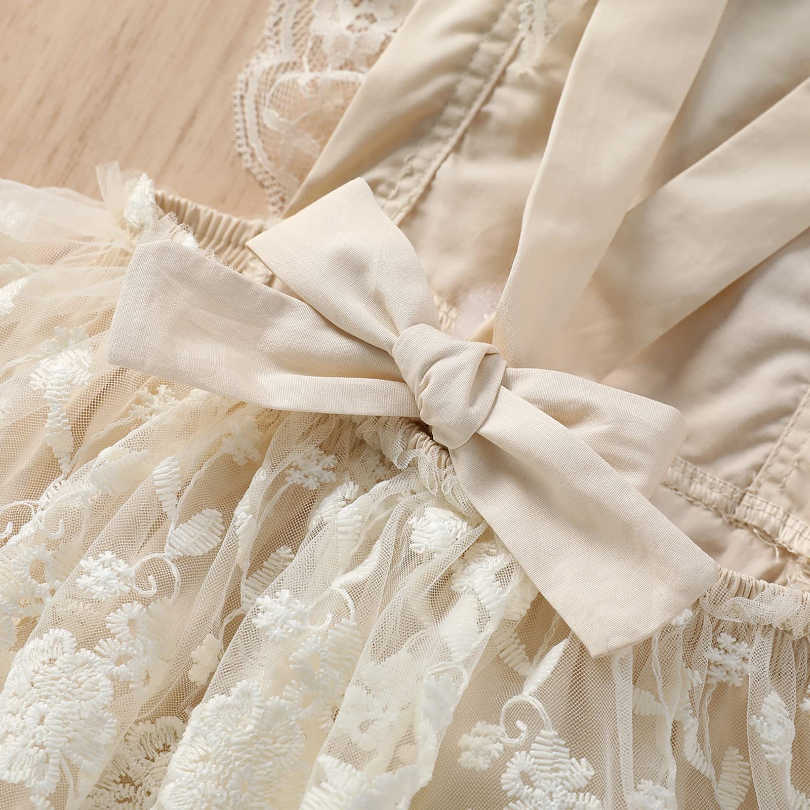 CIYCUIT Baby Girl Lace Romper - Boho Style Newborn Photography Outfits - Perfect for Photo Shoots, Birthday Parties & Special Occasions