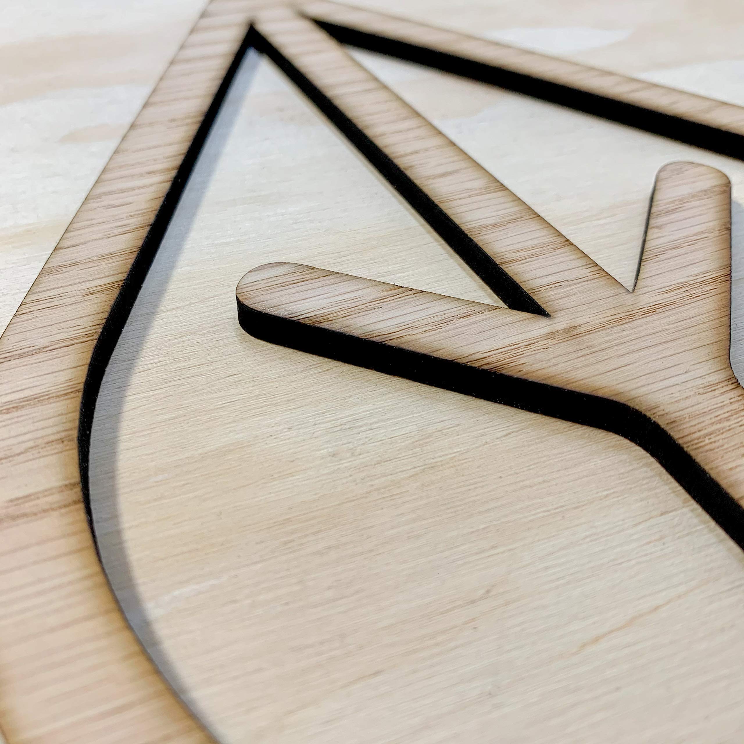 Four Elements Wooden Wall Art - Handcrafted Home Decor, Unique Housewarming Gift, Large & Small Sizes - Perfect for Living Room, Bedroom, or Office Wall Decoration