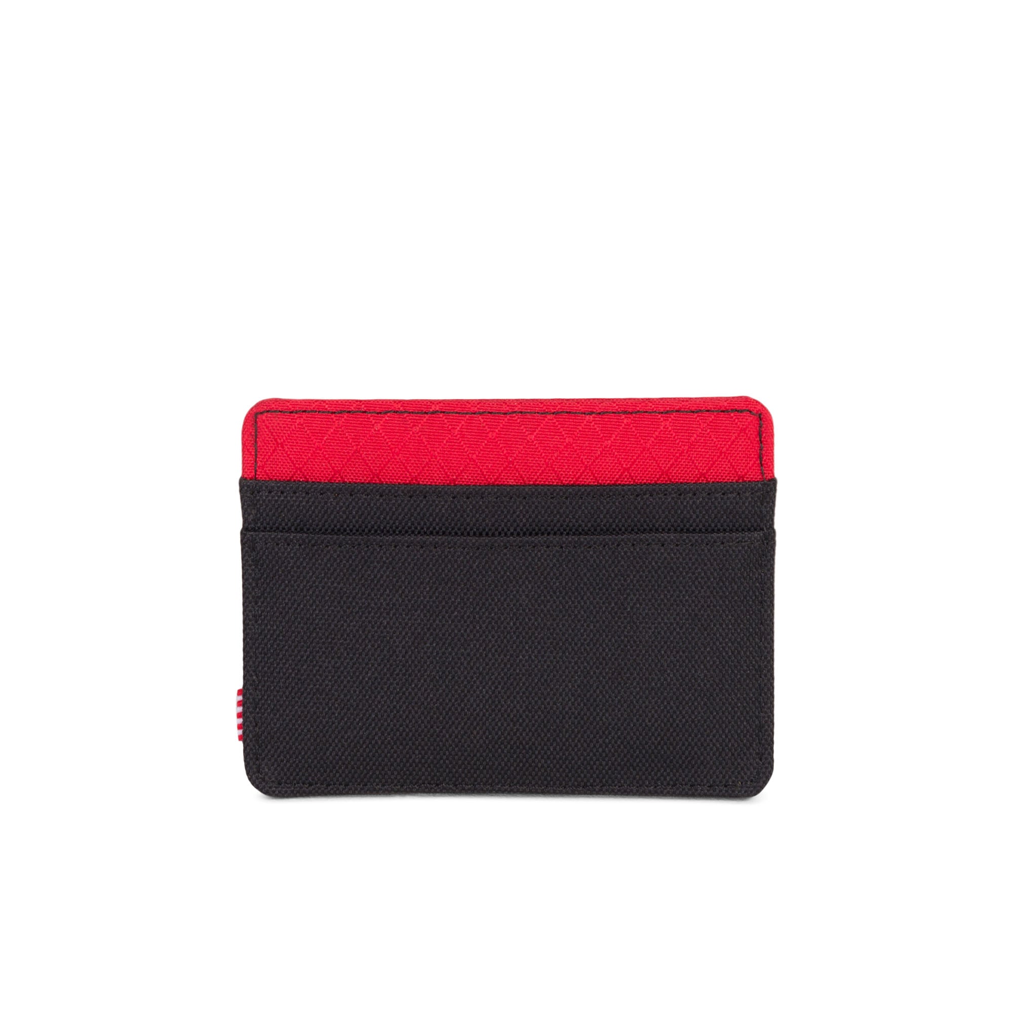 Herschel Charlie Wallet - Slim RFID Blocking Bifold Wallet for Men & Women - Black/Scarlet - Perfect for Travel, Work & Everyday Use