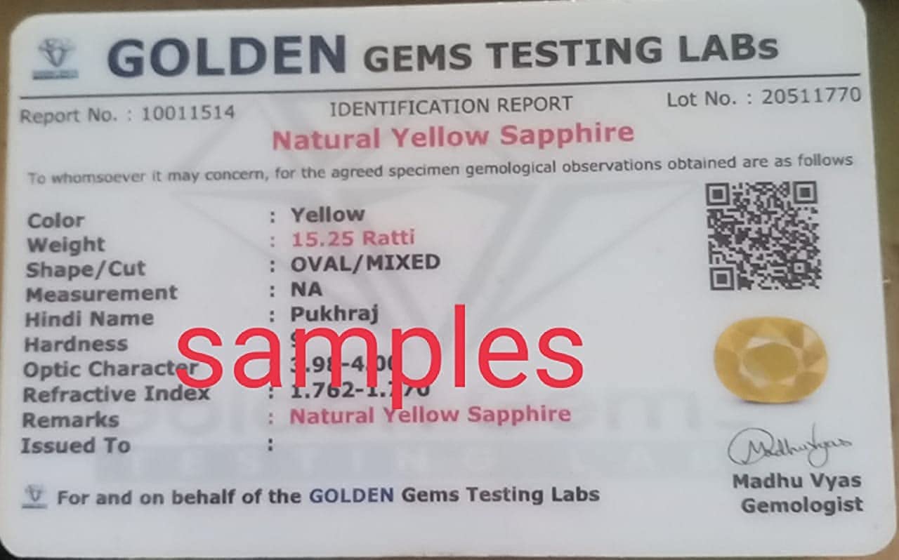 5.25 Carat Natural Yellow Sapphire Pukhraj Stone - Ceylon Mined for Jewelry Making
