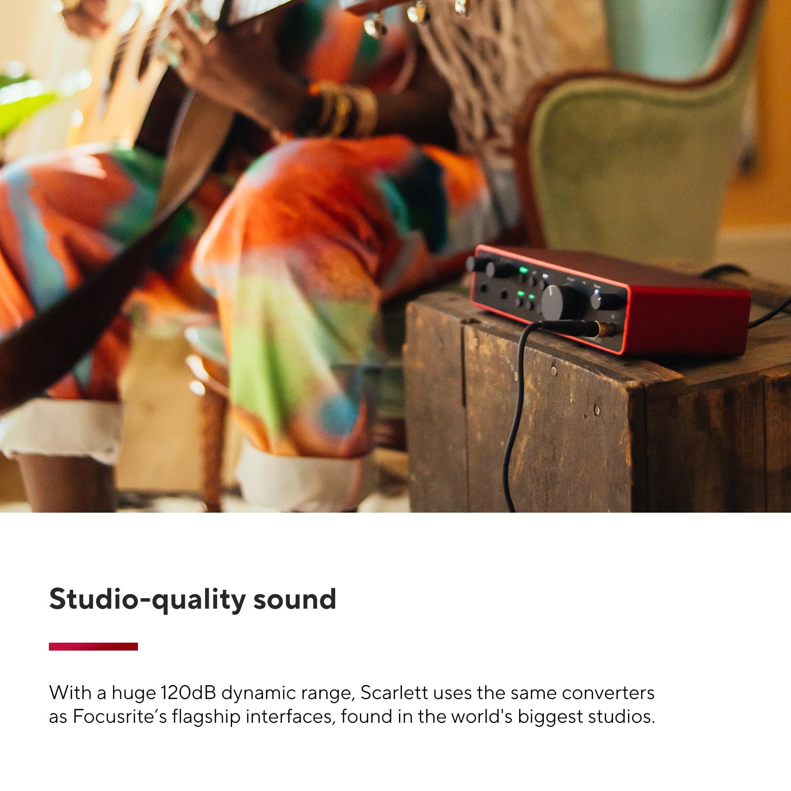 Focusrite Scarlett 2i2 4th Gen USB Audio Interface - Professional Studio Recording, Streaming & Podcasting with High-Fidelity Sound | Perfect for Home Studios, Music Production & Content Creation