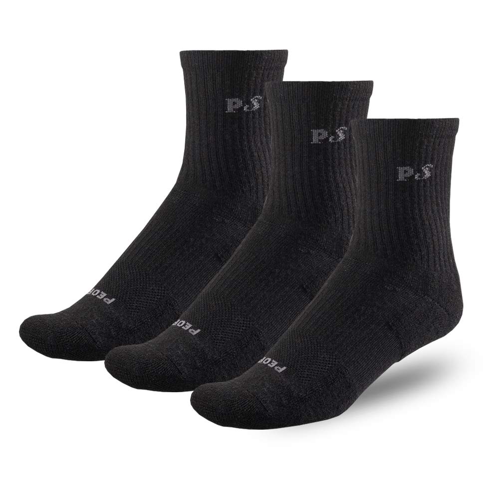 Premium Merino Wool Compression Socks for Running & Athletic Performance - USA Made, 3-Pack - Ideal for Marathon Training, Hiking & Outdoor Sports