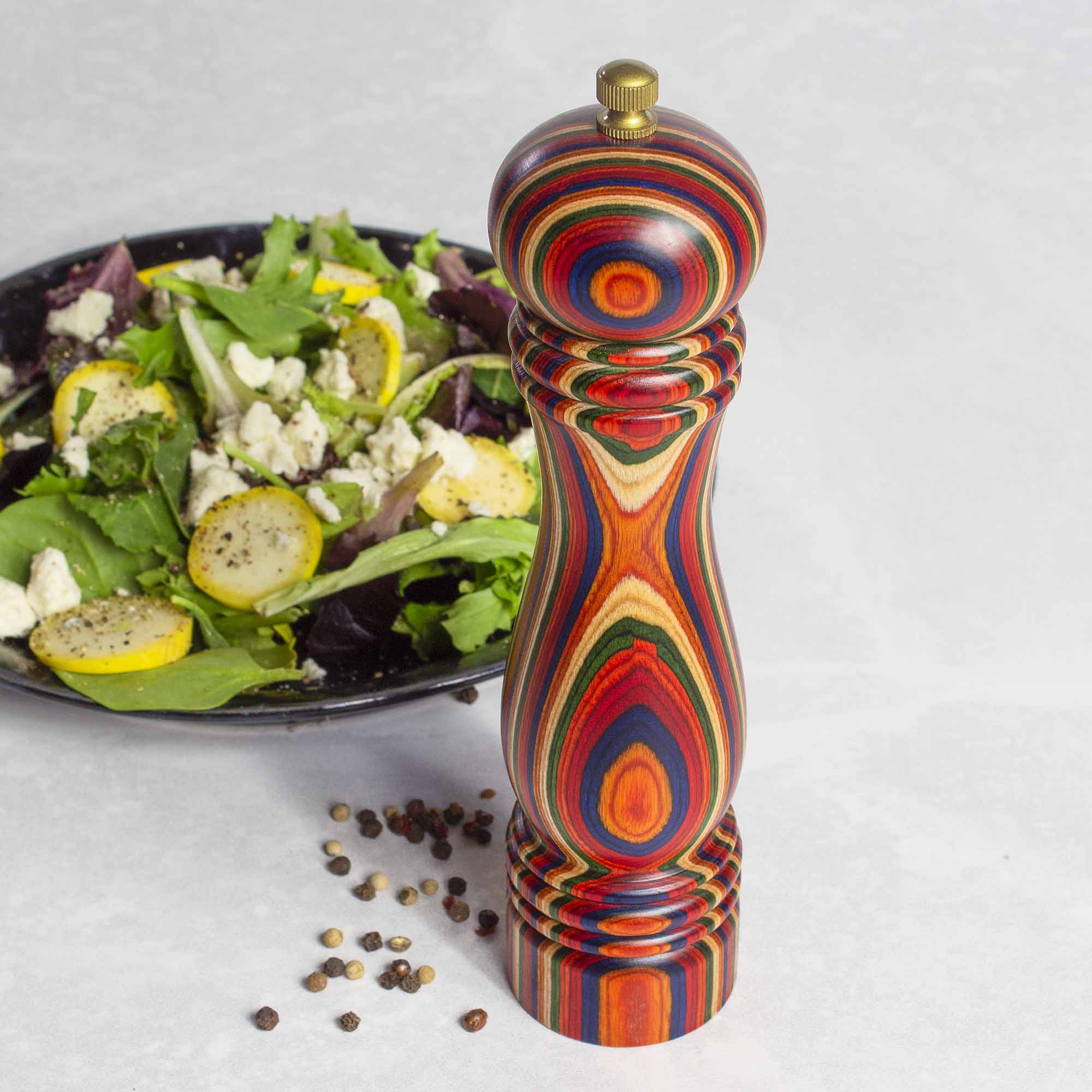Baltique® Marrakesh Collection Premium Pepper Grinder - Adjustable Coarseness, Ceramic Mechanism - Perfect for Kitchen, Dining Table & Gourmet Cooking