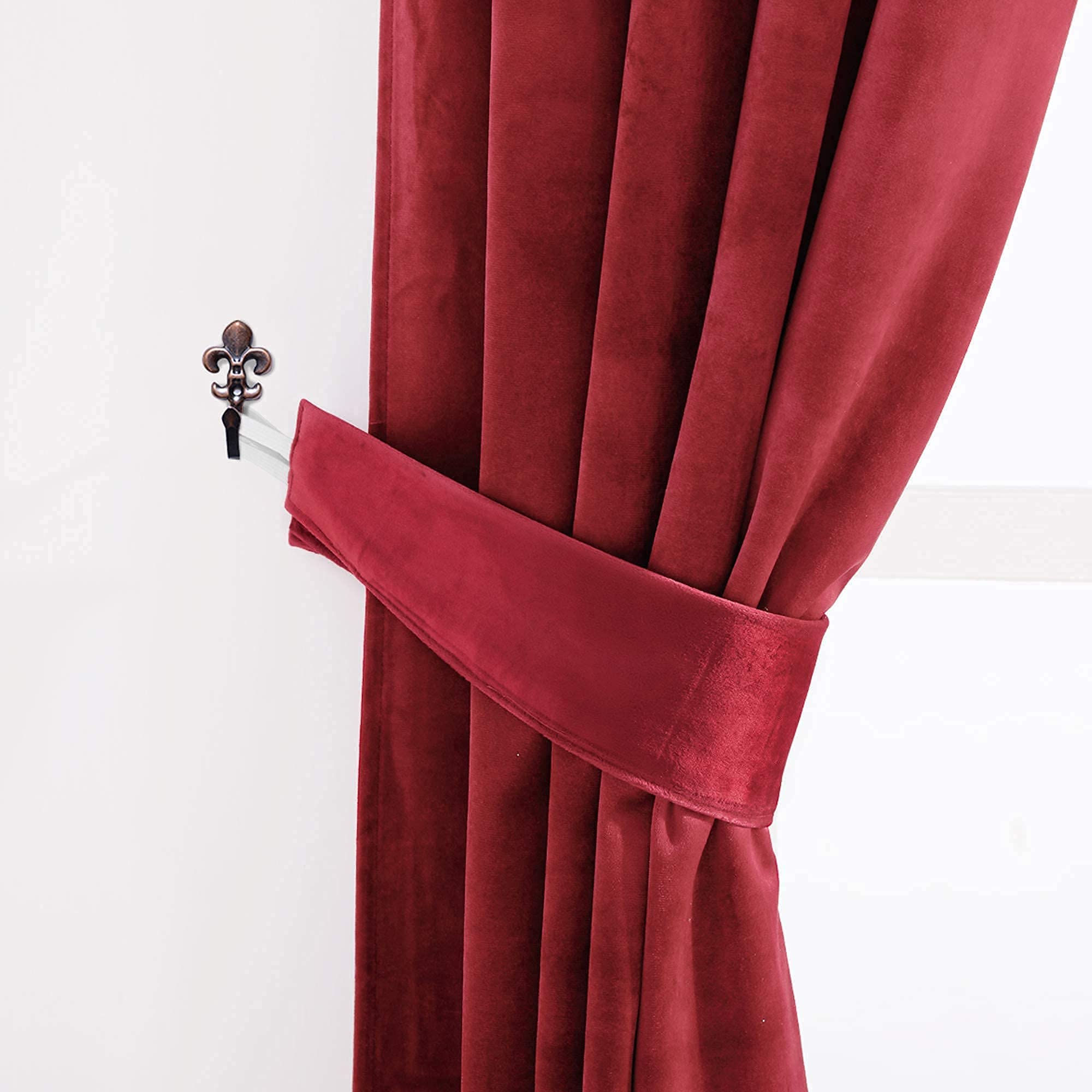 Luxury StangH Velvet Curtains with Matching Tiebacks Set - Blackout Drapes for Living Room, Bedroom & Home Theater (Elegant Window Treatment)