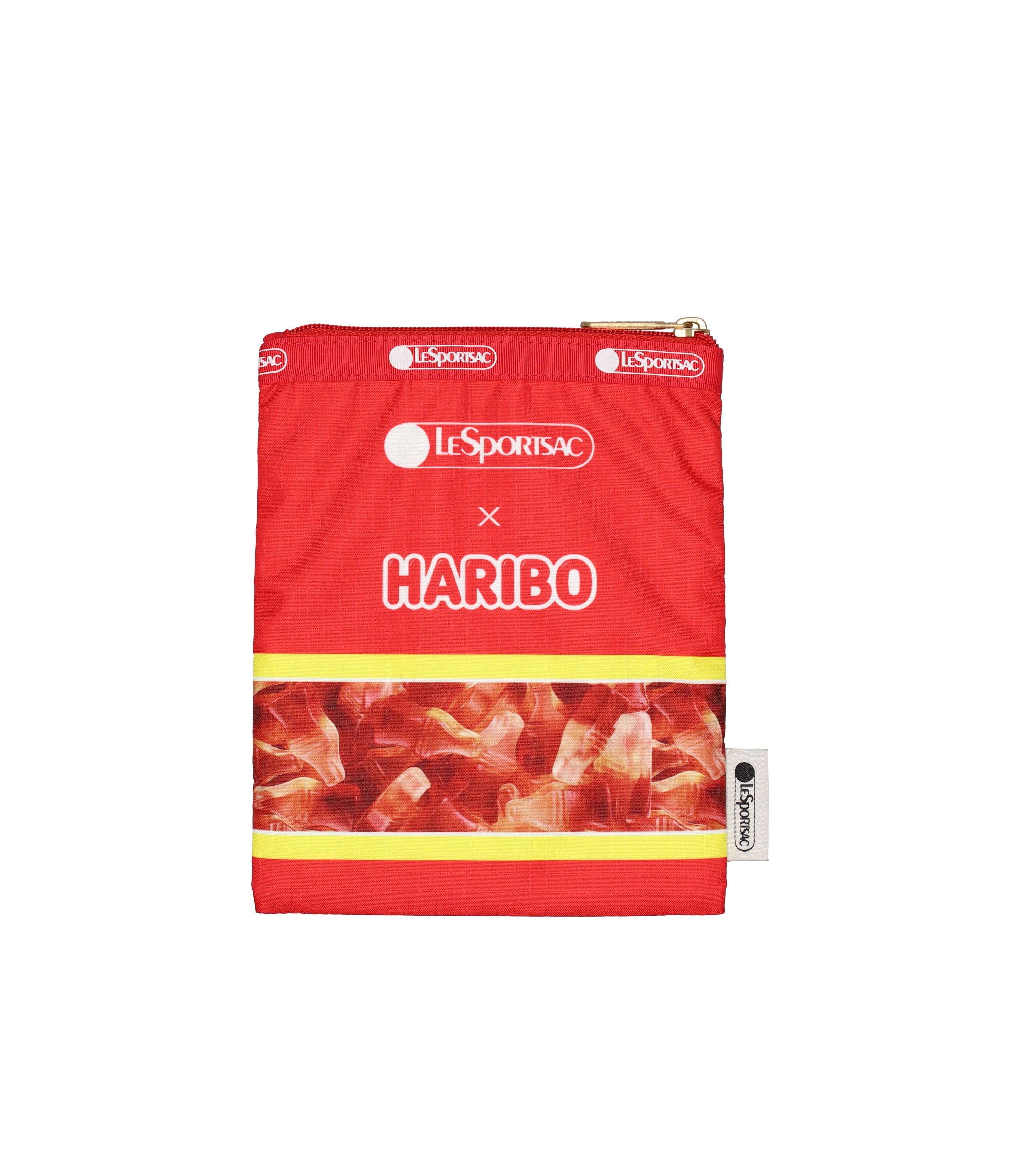 HARIBO Zip Pouch - Resealable Candy Storage Bag for Gummy Bears, Snacks & Treats - Perfect for School Lunch, Travel & Party Favors