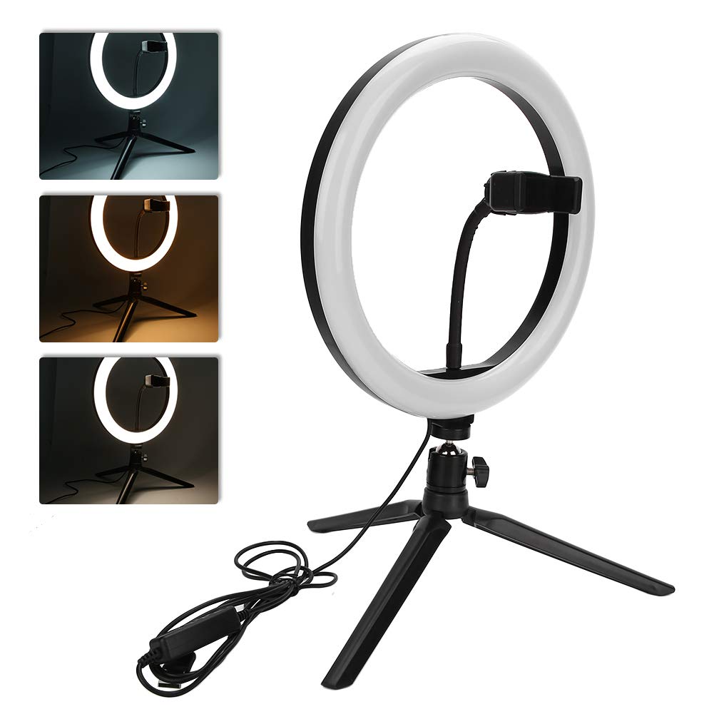 Professional Dimmable Ring Light for Tattoo Artists, Makeup & Selfie Photography - Adjustable LED Desk Lamp for Studio, Home Salon, and Content Creation