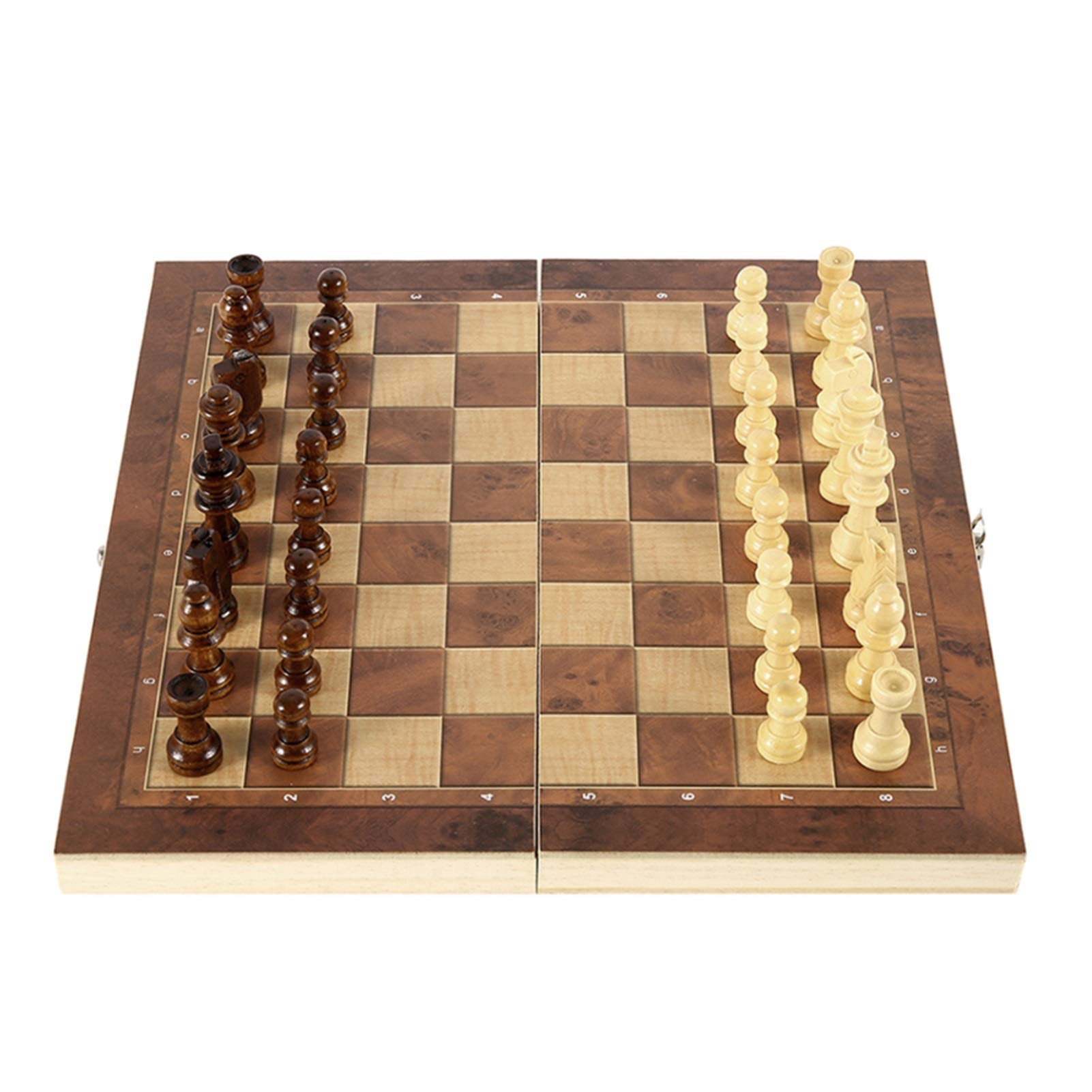 Magnetic Chess Set - 3 in 1 Folding International Chess Board Game with Storage | Travel, Kids Educational Toys & Family Game Night | 24x24cm Portable Chess Set for Adults and Children