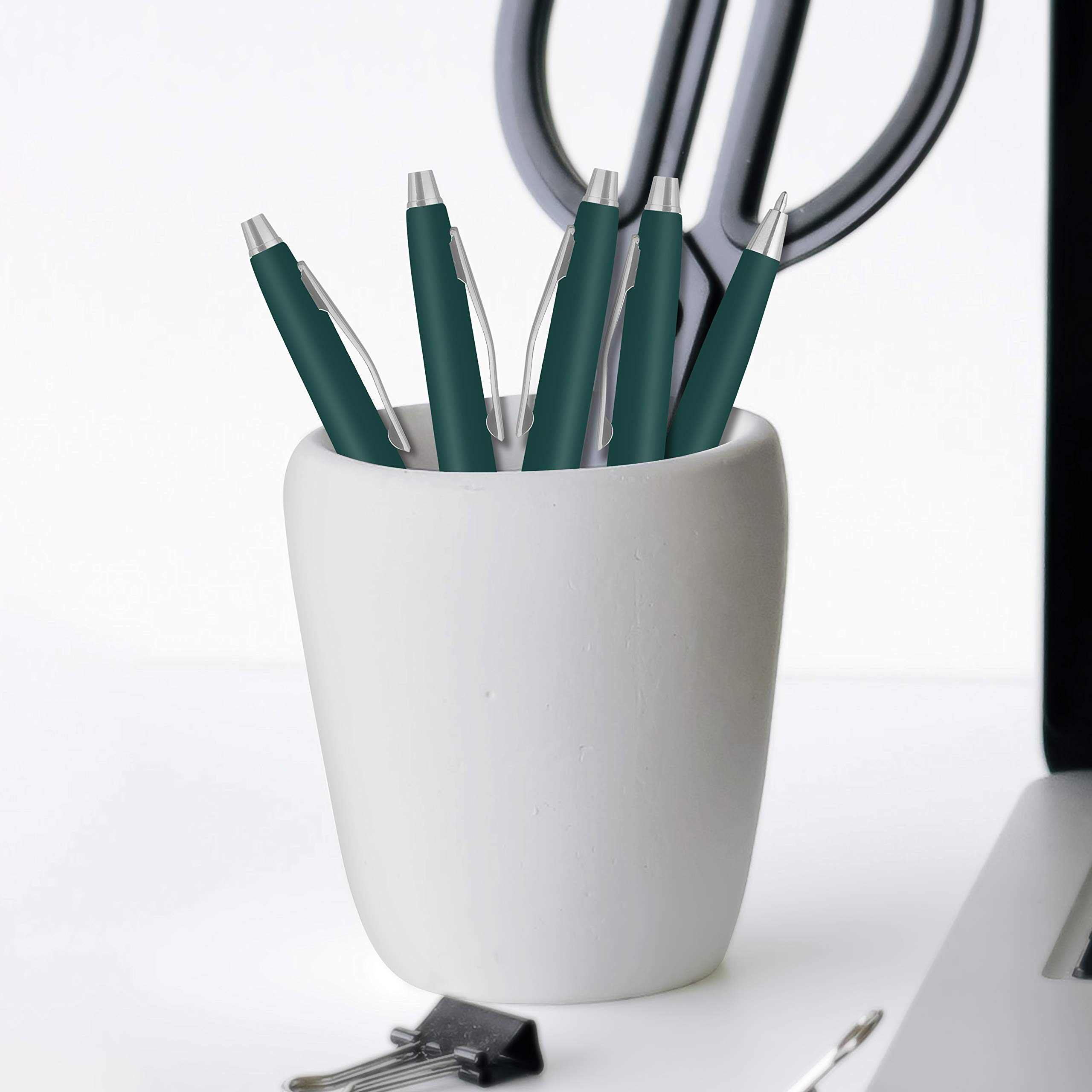 Custom Langham Ballpoint Pens - Set of 10 Personalized Bulk Pack with Black Ink | Premium Office & School Supplies | Perfect for Business Gifts, Tradeshows & Corporate Events (Hunter Green)