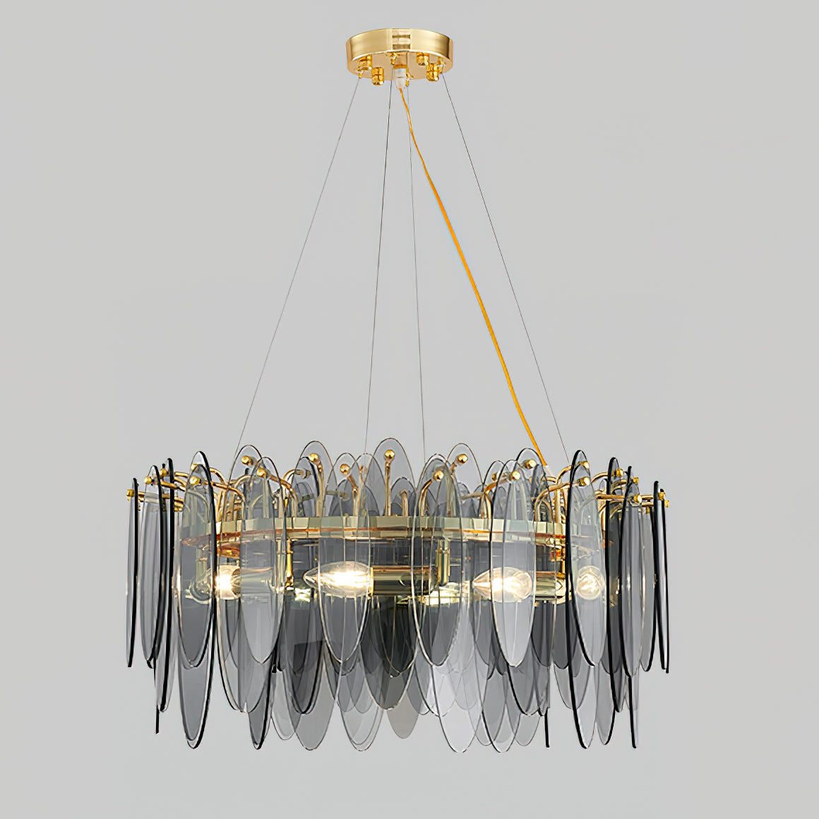 Elegant Lola Glass Chandelier - Modern Crystal Ceiling Light Fixture for Dining Room, Living Room & Bedroom Decor