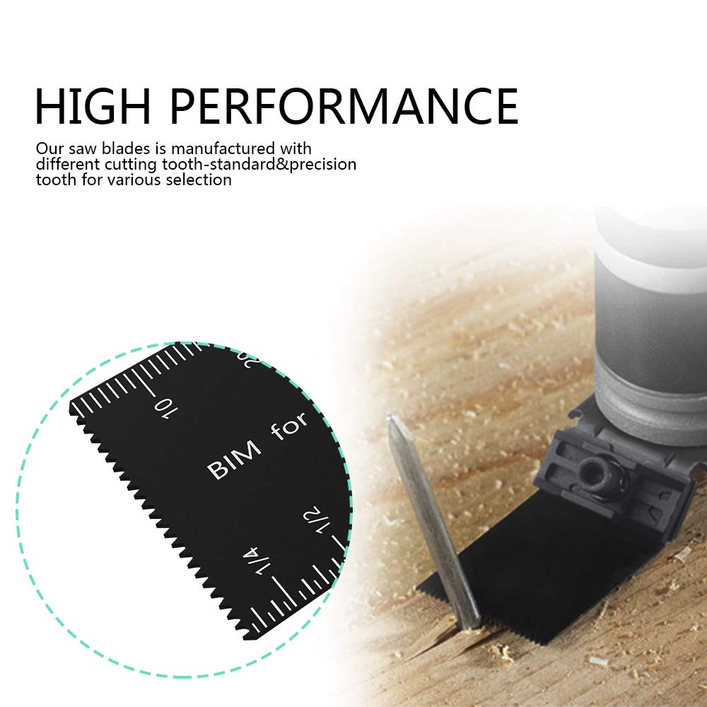 10-Piece Oscillating Multi-Tool Saw Blades Kit - Universal Fit for Fein, Bosch, Einhell & More - Durable 18/10 Steel Blades - Perfect for Wood Cutting, Drywall, PVC & DIY Home Renovation Projects