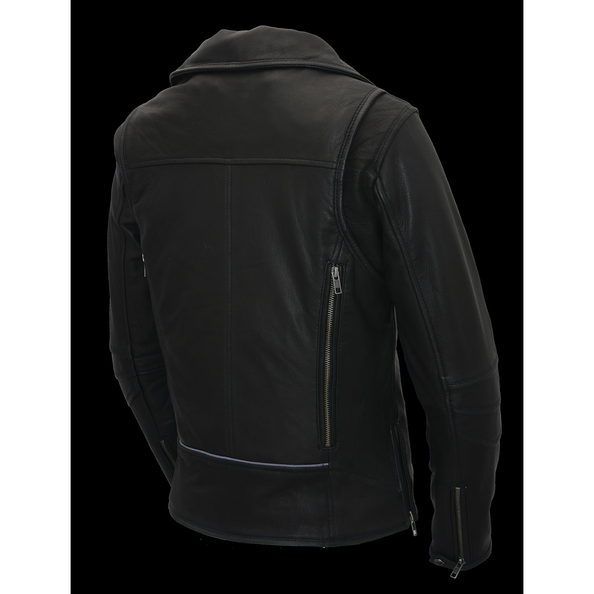 Milwaukee Leather Women's Lightweight Biker Jacket - Long Length, Beltless & Vented Design | Perfect for Motorcycle Riding, Casual Outfits & Outdoor Adventures | MLL2581